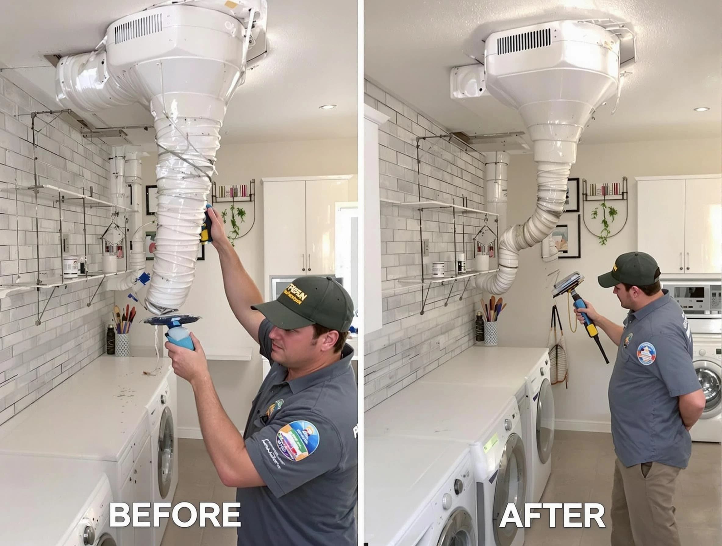 Professional dryer exhaust vent cleaning by Clinton Dryer Vent Cleaning in Clinton
